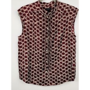 J. Crew Size 8 Button Down Sleeveless Blouse